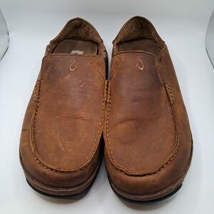 Olukia Moloa Slip On Moccasin Driving Shoe Toffee 10.5